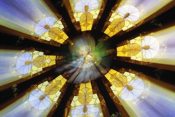 Stained Glass Window In Saint Boniface Catholic Church