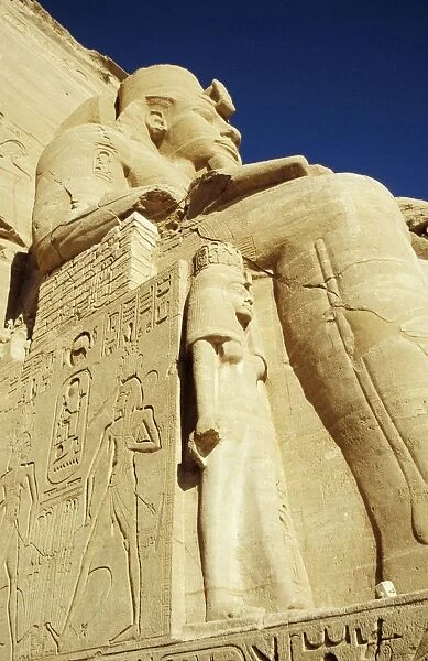 Statue Of Ramses Ii And Wife At Great Temple Of Ramses Ii, Abu Simbel