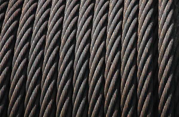 Steel Cable Makes Patterns; Astoria, Oregon, United States Of America