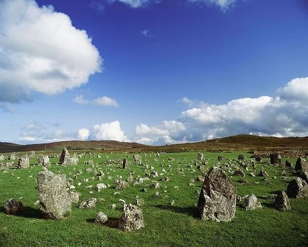 Stone Circles On A Landscape, Beaghmore Stone Circles, Cookstown, County Tyrone, Northern Ireland