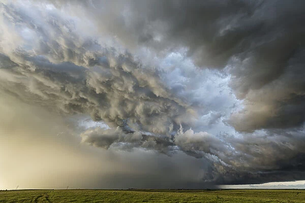 Storm supercell over a field