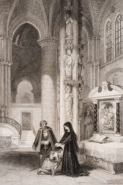 Strasburg Cathedral, Margaret Of Anjou, 1429-1482. Queen Of King Henry Vi Of England, And Philipson. Engraved By R. Staines After J. Franklin