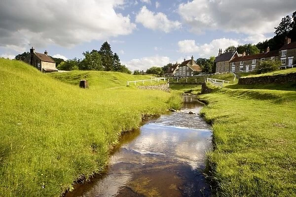 Stream By A Village, North Yorkshire, England