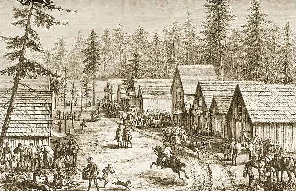 Street Scene In Cisco Station, California In 1870S. From American Pictures Drawn With Pen And Pencil By Rev Samuel Manning Circa 1880