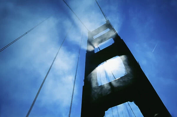 Sunlight Shining Through Golden Gate Bridge, Close-Up