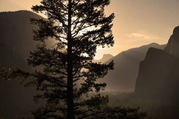 Sunrise Over Half Dome At Tunnel View, Yosemite National Park; California, United States Of America