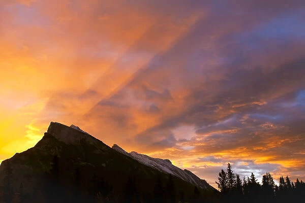 Sunrise Over Mount Rundle, Banff National Park, Alberta