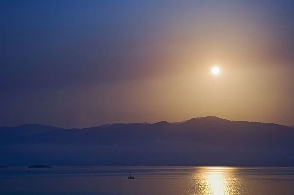 Sunset Over Some Of The Ionian Islands