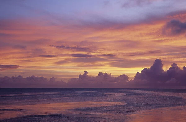 Sunset Near Kwajalein Atoll; Micronesia