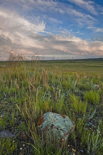 Sunset Over The Prairies In Grasslands National Park; Saskatchewan, Canada