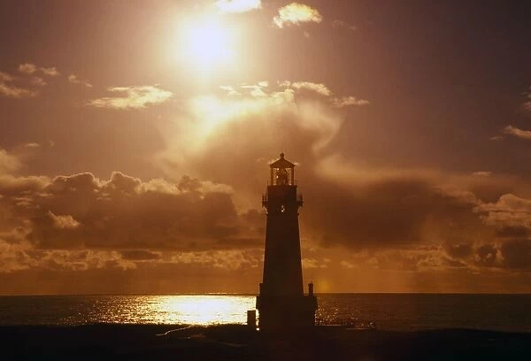 Sunset At Yaquina Head Lighthouse, Oregon, United States Of America