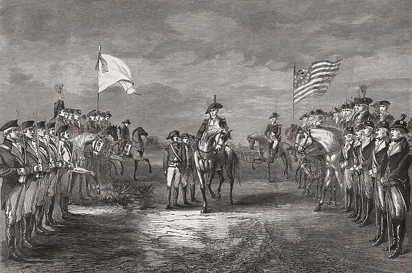 Surrender of Lord Cornwallis at York Town, Virginia, USA, October 19th, 1781. Lord Charles Cornwallis, 1st Marquis and 2nd Earl Cornwallis, 1738 - 1805. British general and statesman. After a 19th century work