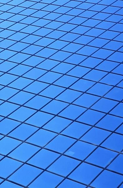Symmetrical Pattern Of Blue Squares