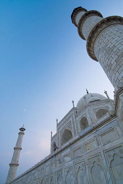 The Taj Mahal At Dusk, Low Angle View