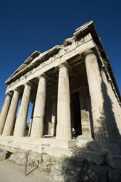 Temple of hephaestus in ancient agora of athens; Athens greece