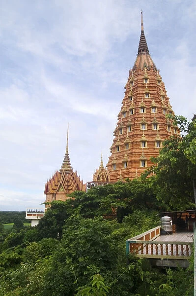Thailand, Kanchanaburi, Ornate Architecture At Wat Tham Sua