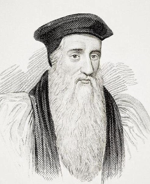 Thomas Cranmer 1489-1556 First Protestant Archbishop Of Canterbury 1533-56 From Old Englands Worthies By Lord Brougham And Others Published London Circa 1880 s