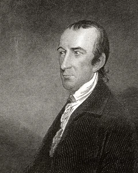 Thomas Stone 1743 To 1787 American Statesman And Founding Father A Signatory Of Declaration Of Independence 19Th Century Engraving By G. B. Ellis From A Drawing By J. B. Longacre From A Painting By Pine