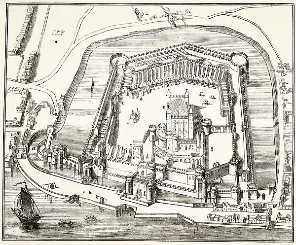The Tower Of London In The 15Th Century From The National And Domestic History Of England By William Aubrey Published London Circa 1890