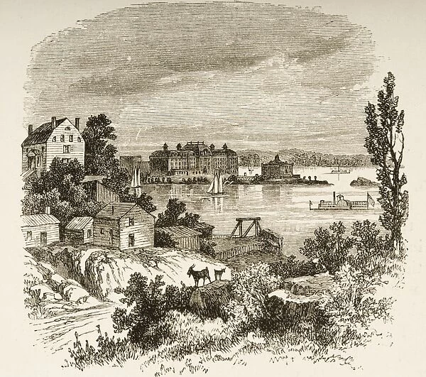 Turtle Bay And Blackwells Island New York In 1870S. From American Pictures Drawn With Pen And Pencil By Rev Samuel Manning Circa 1880