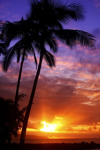 USA, Hawaii, Beautiful Sunset; Oahu