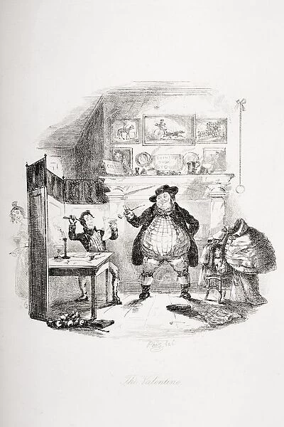 The Valentine. Illustration From The Charles Dickens Novel The Pickwick Papers By H. K. Browne Known As Phiz