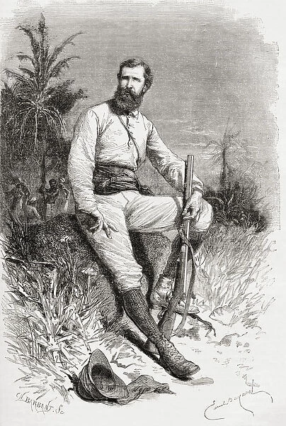 Verney Lovett Cameron, 1844 To 1894. English Explorer In Central Africa. From El Mundo En La Mano, Published 1878