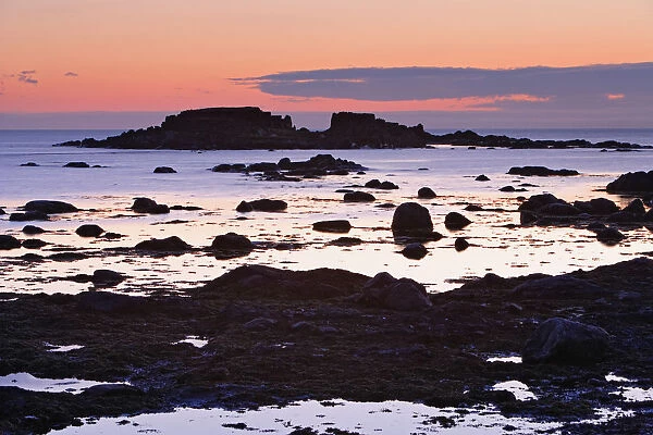 View Of Rock And Sea At Twilight, L anse Aux Meadows, Newfoundland, Canada