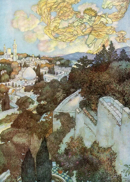 Wake! For The Sun Behind Yon Eastern Height Has Chased The Session Of The Stars From Night. Illustration By Edmund Dulac From The Rubaiyat Of Omar Khayyam, Published 1909