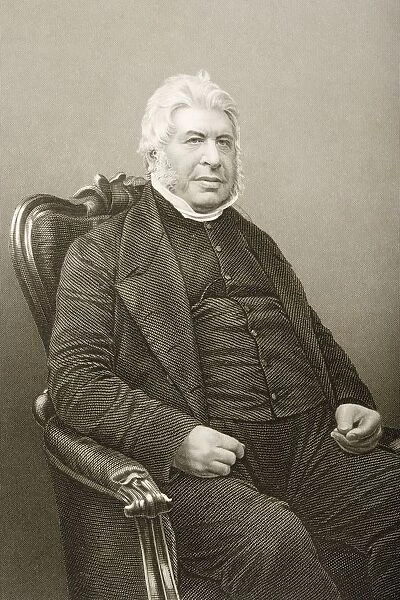 Walter Farquhar Hook, 1798-1875. Vicar Of Leeds And Dean Of Chichester. Engraved By D. J. Pound From A Photograph By Navey Of Leeds. From The Book The Drawing-Room Portrait Gallery Of Eminent Personages Volume 2. Published In London 1859