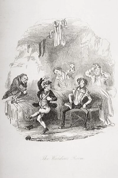 The Wardens Room. Illustration From The Charles Dickens Novel The Pickwick Papers By H. K. Browne Known As Phiz