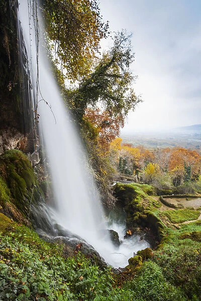 Waterfall From The Edessaios River With Autumn Coloured Foliage; Edessa, Greece