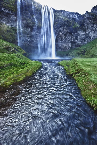 The Waterfall Seljalandsfoss Along The Southern Coast; Iceland