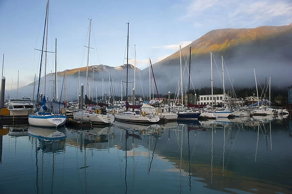 The Waterfront Of Seward, Alaska, With Mount Marthon In The Background