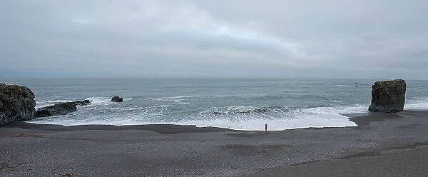 Waves Ocean Power One Person Woman Panoramic