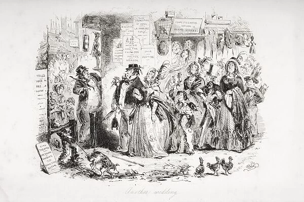 Another Wedding. Illustration From The Charles Dickens Novel Dombey And Son By H. K. Browne Known As Phiz