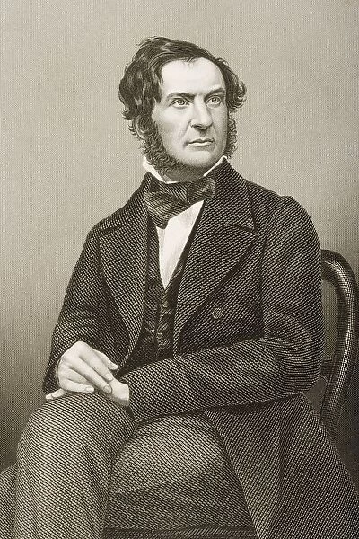 William Ewart Gladstone, 1809-1898. English Chancellor Of The Exchequer, Statesman And Four-Time Prime Minister Of Great Britain (1868-74, 1880-85, 1886, 1892-94). Engraved By D. J. Pound From A Photograph By Mayall. From The Book The Drawing-Room Portrait Gallery Of Eminent Personages Volume 2. Published In London 1859
