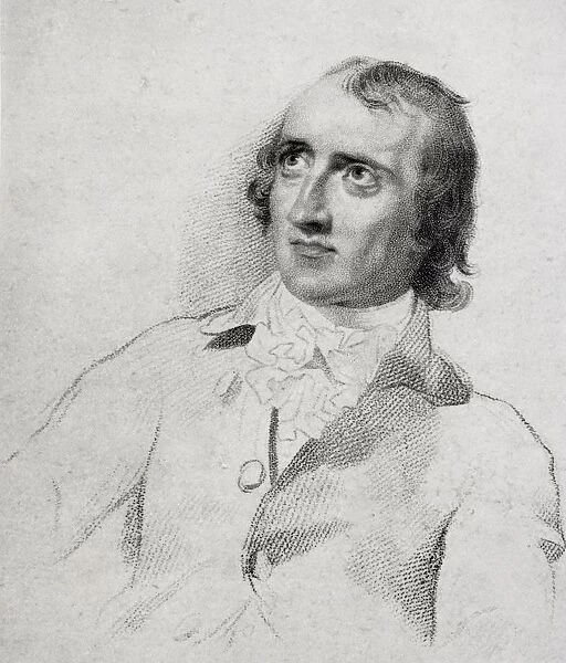 William Godwin, Aged 48 1756-1836 English Political Writer And Novelist. From The Drawing By Lawrence From The Book The Life Of Charles Lamb Volume I By E V Lucas Published 1905