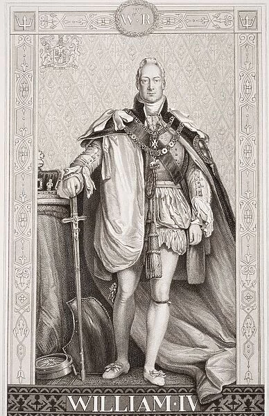 William Iv 1765-1837. King Of Great Britain And Ireland And King Of Hanover 1830-1837. Engraved By A Krausse Drawn By J L Williams After Sir David Wilkie. From The Book 'Illustrations Of English And Scottish History'Volume Ii