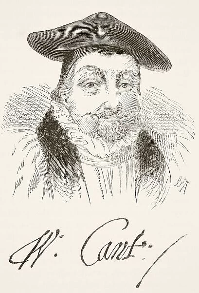 William Laud 1573 To 1645. Archbishop Of Canterbury. Portrait And Signature. From The National And Domestic History Of England By William Aubrey Published London Circa 1890