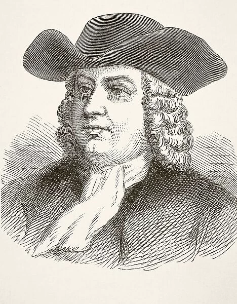William Penn 1644 To 1718, English Quaker Leader. From The National And Domestic History Of England By William Aubrey Published London Circa 1890