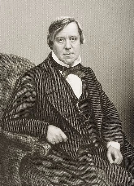 William Scholefield, 1809-1867. First Mayor Of Birmingham. Engraved By D. J. Pound From A Photograph By Whitlock. From The Book The Drawing-Room Of Eminent Personages Volume 1. Published In London 1860