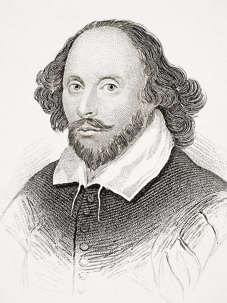 William Shakespeare 1564-1616 English Poet Playwright Dramatist And Actor From Old Englands Worthies By Lord Brougham And Others Published London Circa 1880 s