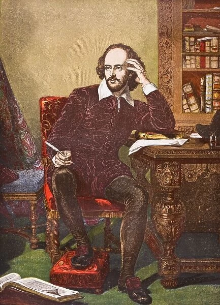 William Shakespeare 1564-1616 English Poet And Dramatist From Old Englands Worthies By Lord Brougham And Others Published London Circa 1880 s