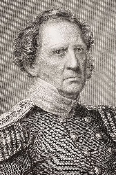 Winfield Scott 1786 To 1866. Union General During American Civil War. From The Book Gallery Of Historical Portraits Published C. 1880