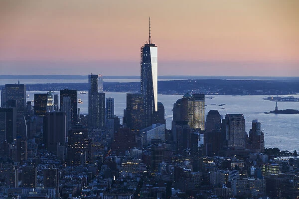 One World Trade Center, As Seen From The Empire State Building, New York City, New York, United States