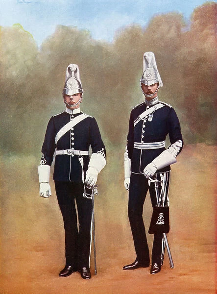Yorkshire Dragoons, Officer And Private. From Picturesque History Of Yorkshire, Published C. 1900