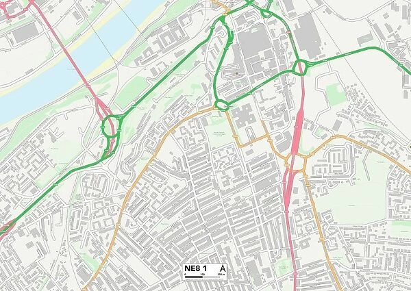 Gateshead NE8 1 Map