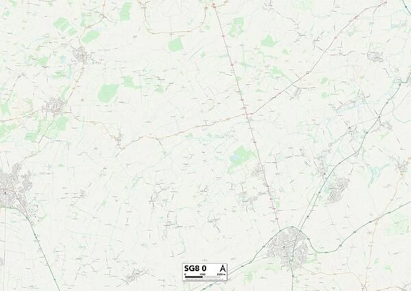 North Hertfordshire SG8 0 Map