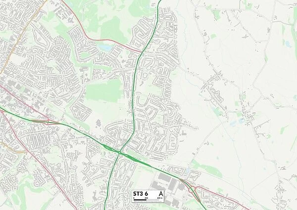 Staffordshire ST3 6 Map